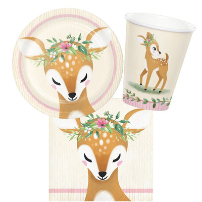 Deer Little One 8 Guest Small Tableware Party Pack
