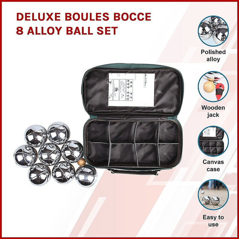 Deluxe Boules Bocce 8 Alloy Ball Set Payday Deals