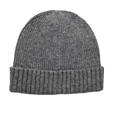 Dents Men's Wool Beanie Winter Rib Fine Knit Warm Hat Ski Turn Up - Charcoal Grey