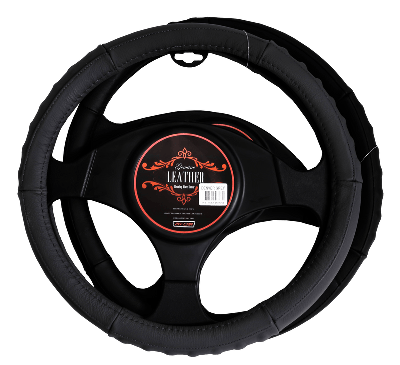 Denver Steering Wheel Cover - Black [Leather] Payday Deals