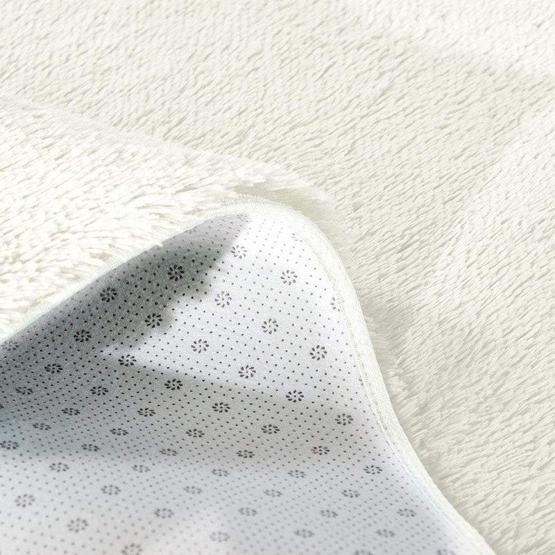 Designer Soft Shag Shaggy Floor Confetti Rug Carpet Home Decor 120x160cm Cream Payday Deals