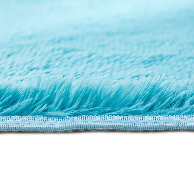 Designer Soft Shag Shaggy Floor Confetti Rug Carpet Home Decor 300x200cm Blue Payday Deals