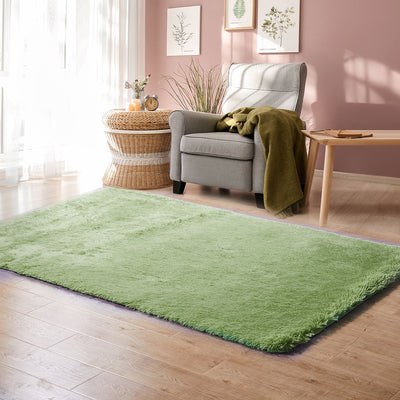 Designer Soft Shag Shaggy Floor Confetti Rug Carpet Home Decor 300x200cm Green Payday Deals