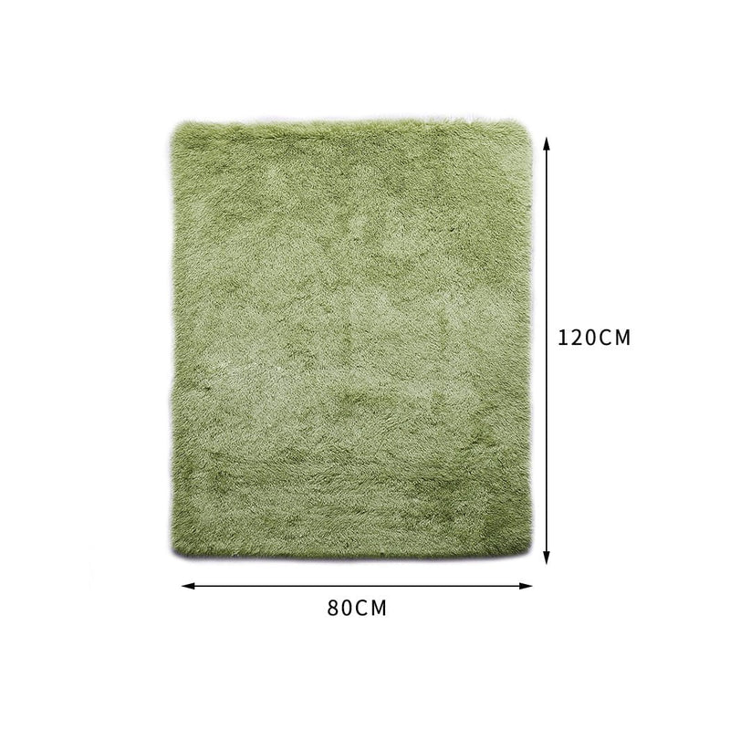 Designer Soft Shag Shaggy Floor Confetti Rug Carpet Home Decor 80x120cm Green Payday Deals