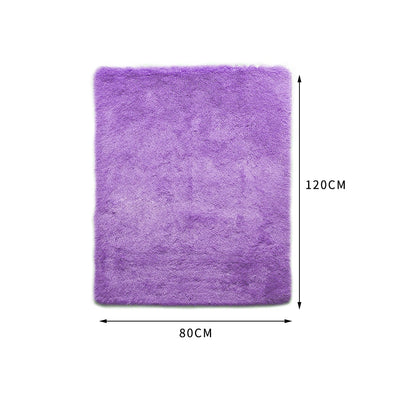 Designer Soft Shag Shaggy Floor Confetti Rug Carpet Home Decor 80x120cm Purple Payday Deals