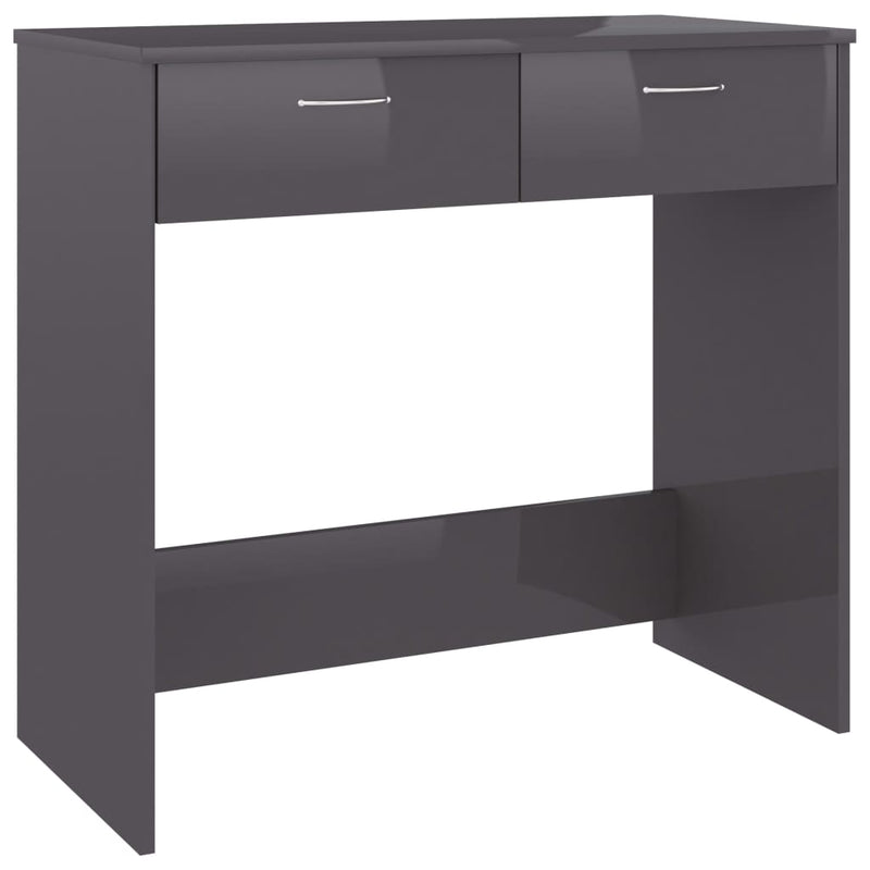 Desk High Gloss Grey 80x40x75 cm Engineered Wood Payday Deals