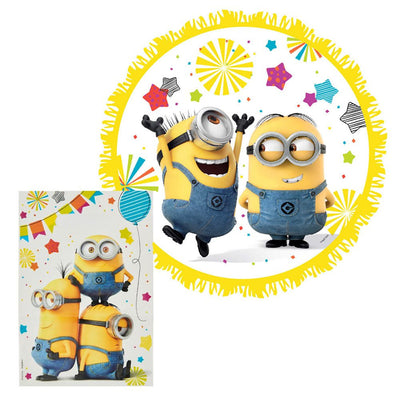 Despicable Me Minion Expandable Pinata & Loot Bag 8 Guest Birthday Party Pack