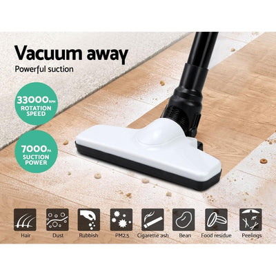 Devanti 120W Cordless Stick Vacuum Cleaner Handheld Bagless Vac Rechargeable Black