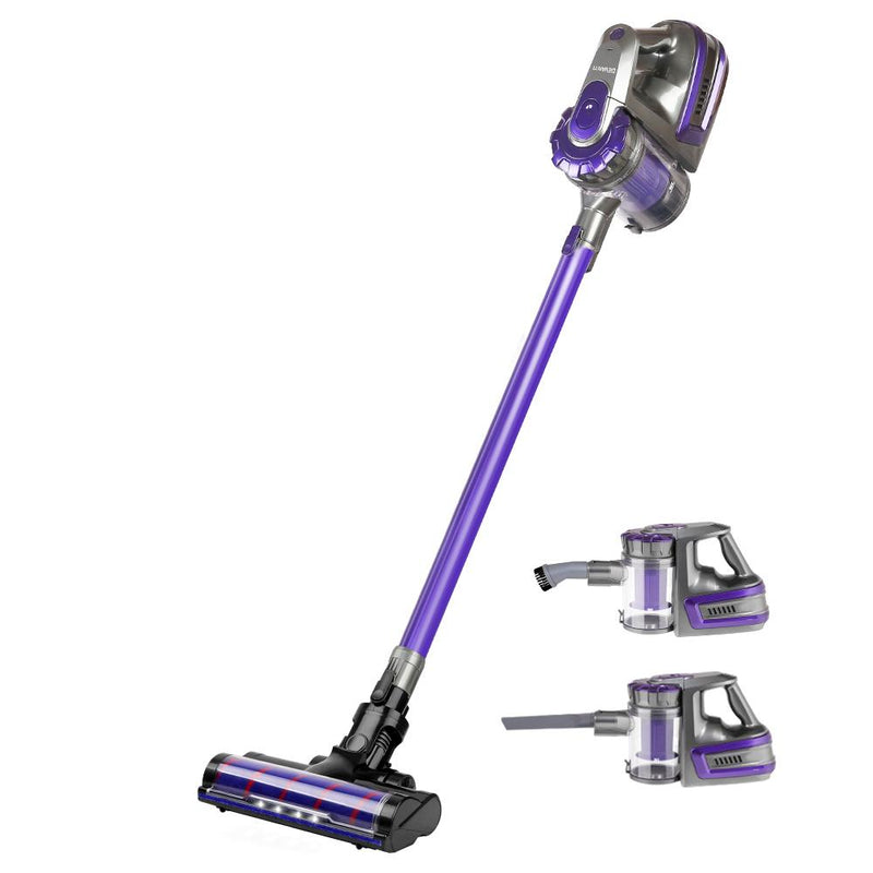 Devanti 150W Stick Handstick Handheld Cordless Vacuum Cleaner 2-Speed with Headlight Purple Payday Deals