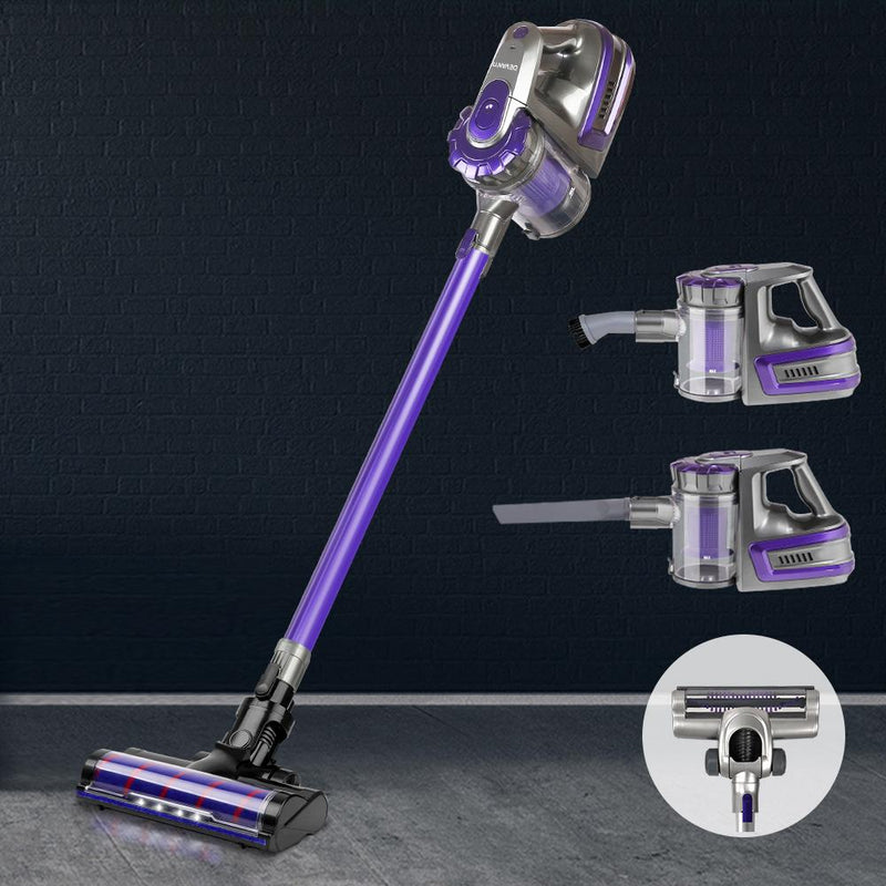 Devanti 150W Stick Handstick Handheld Cordless Vacuum Cleaner 2-Speed with Headlight Purple Payday Deals