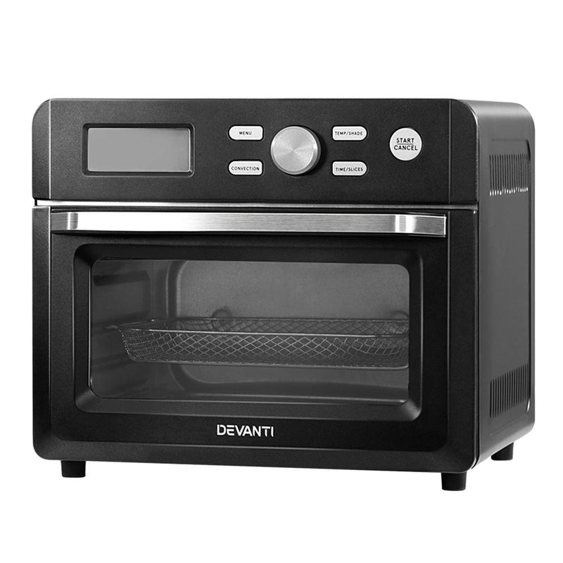 Devanti 20L Air Fryer Convection Oven Oil Free Fryers Kitchen Cooker Accessories Black Payday Deals