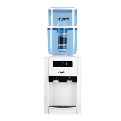 Devanti 22L Water Cooler Dispenser Bench Top Filter Purifier Hot Cold Dual Water Taps