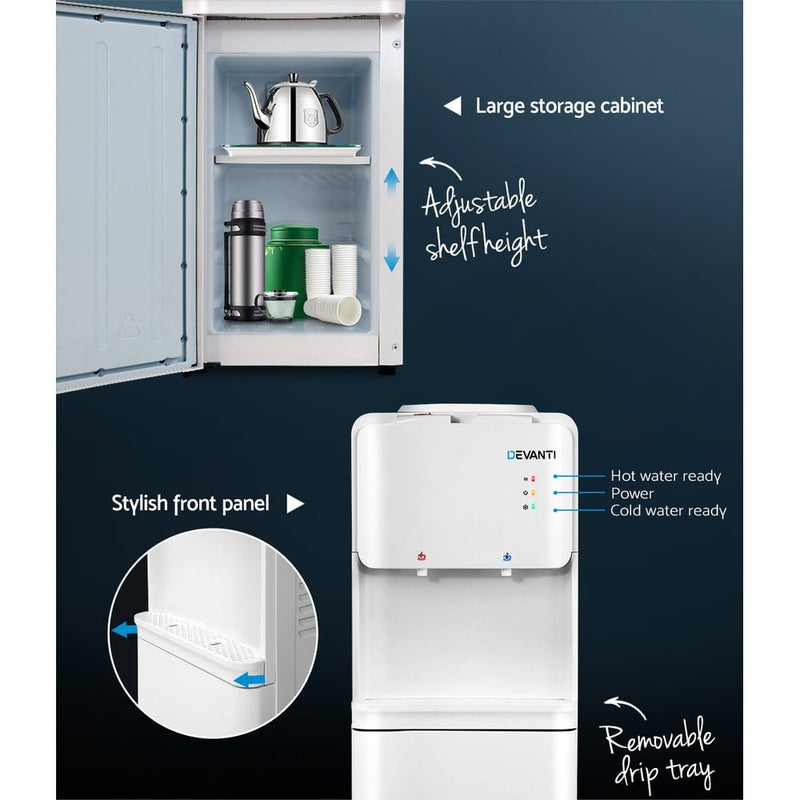 Devanti 22L Water Cooler Dispenser Hot Cold Taps Purifier Filter Replacement Payday Deals
