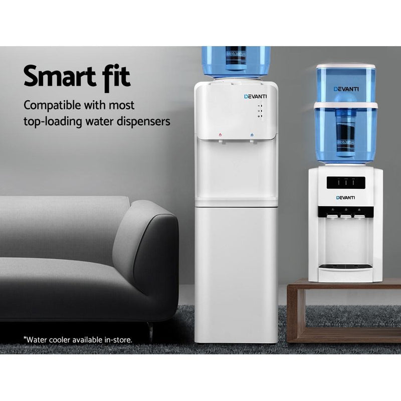 Devanti 22L Water Cooler Dispenser Purifier Filter Bottle Container 6 Stage Filtration Payday Deals