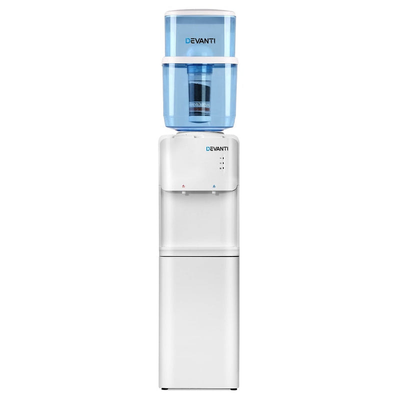 Devanti 22L Water Cooler Dispenser Top Loading Hot Cold Taps Filter Purifier Bottle Payday Deals