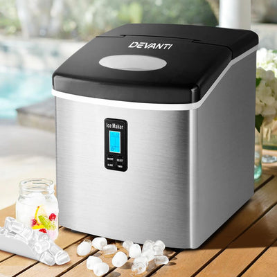 Devanti 3.2L Stainless Steel Portable Ice Cube Maker Payday Deals