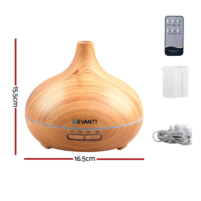 Devanti 300ml 4 in 1 Aroma Diffuser - Light Wood Payday Deals