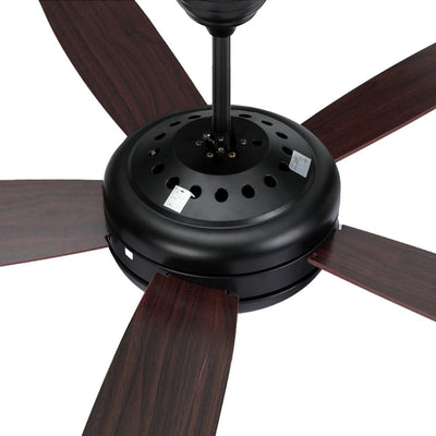 Devanti 52'' Ceiling Fan AC Motor 5 Blades w/Light - Dark Wood Payday Deals