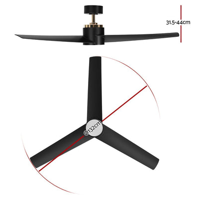 Devanti 52'' Ceiling Fan DC Motor w/Light w/Remote - Black Payday Deals