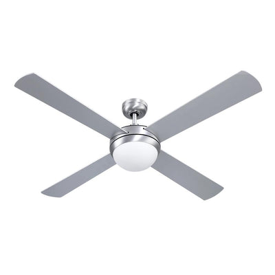 Devanti 52'' Ceiling Fan w/Light w/Remote Timer - Silver Payday Deals