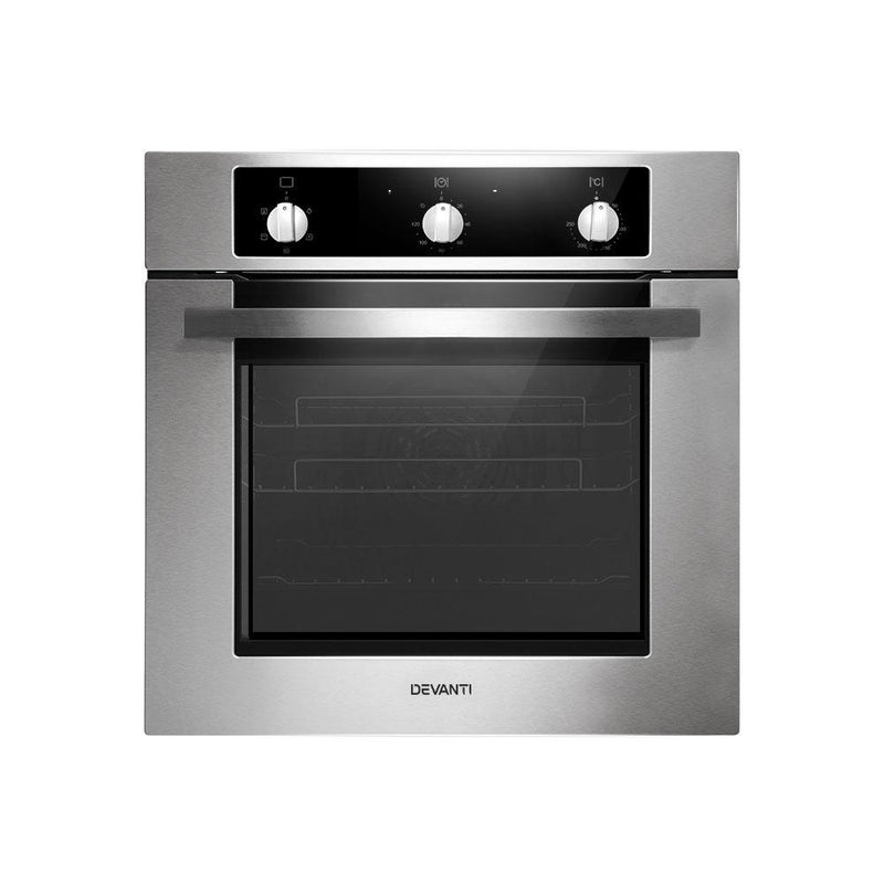 Devanti 60cm Electric Built in Wall Oven Convection Grill Stove Stainless Steel