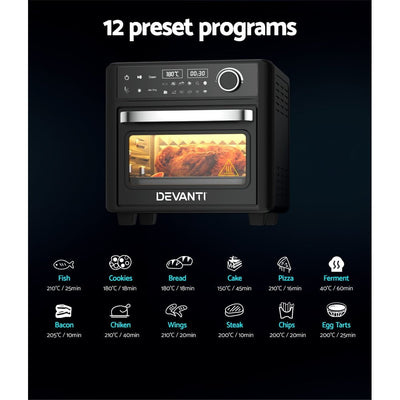 Devanti Air Fryer 15L LCD Fryers Oven Payday Deals