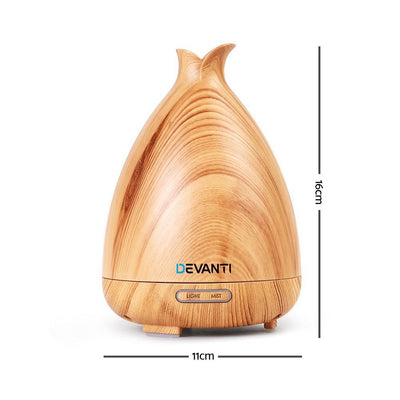 DEVANTI Aroma Diffuser Air Humidifier Light Wood Grain 120ml