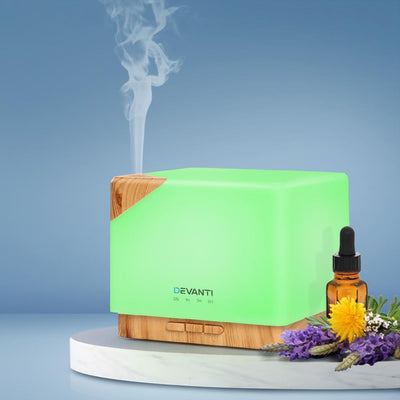 DEVANTi Aroma Diffuser Air Humidifier Night Light 600ml Payday Deals