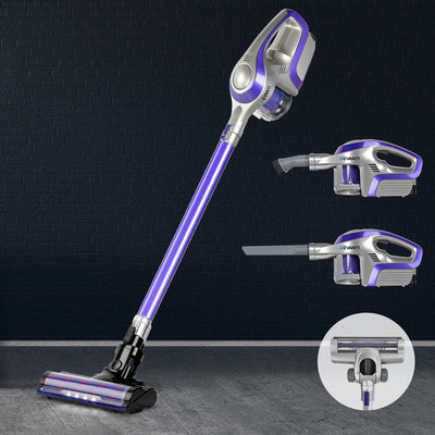 Devanti Cordless 150W Handstick Vacuum Cleaner - Purple and Grey Payday Deals