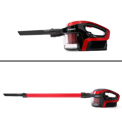 Devanti Cordless Stick Vacuum Cleaner - Black and Red Payday Deals