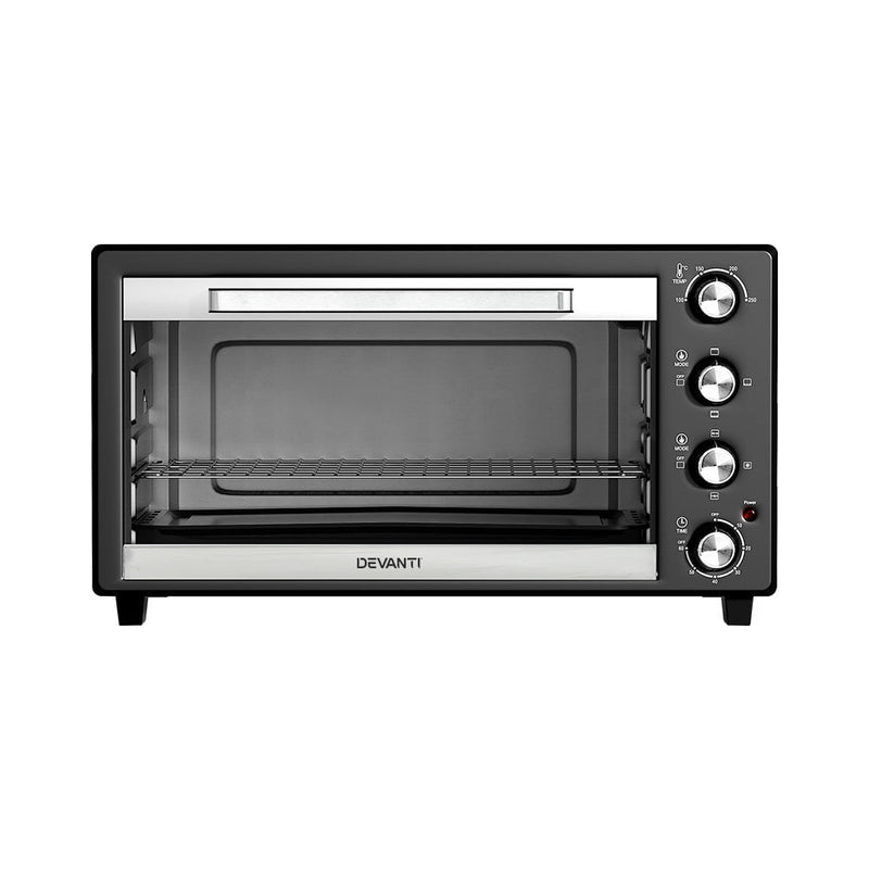 Devanti Electric Convection Oven Bake Benchtop Rotisserie Grill 60L Payday Deals