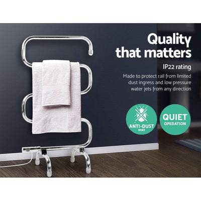 Devanti Electric Heated Towel Rail Rack Rails Freestanding 5 Bars Payday Deals