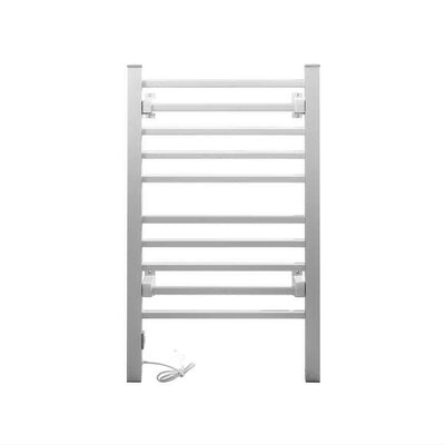 Devanti Electric Heated Towel Rail Rails Warmer Rack Aluminium 10 Bars Payday Deals