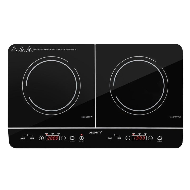 Devanti Electric Induction Cooktop 60cm Portable Kitchen Ceramic Glass Cooker Payday Deals