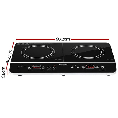 Devanti Electric Induction Cooktop 60cm Portable Kitchen Ceramic Glass Cooker Payday Deals