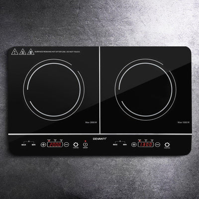 Devanti Electric Induction Cooktop 60cm Portable Kitchen Ceramic Glass Cooker Payday Deals