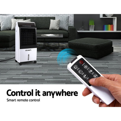 Devanti Evaporative Air Cooler Potable Fan Cooling Remote Control LED Display Payday Deals