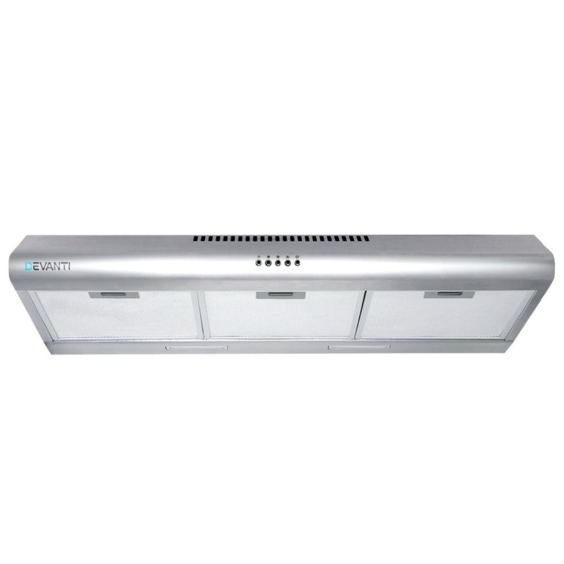 DEVANTI Fixed Range Hood Rangehood Stainless Steel Kitchen Canopy 90cm 900mm Payday Deals