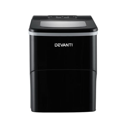 DEVANTi Portable Ice Cube Maker Machine 2L Home Bar Benchtop Easy Quick Black Payday Deals