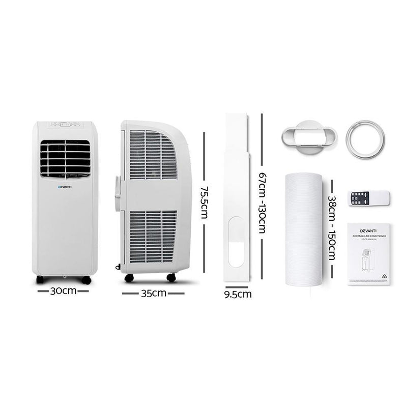 Devanti Portable Mobile Air Conditioner 13000BTU White