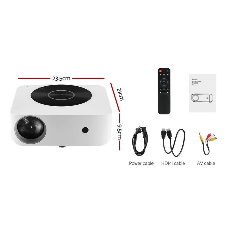 Devanti Wifi Bluetooth Video Projector Touch Screen 1080P Portable Home Cinema Payday Deals