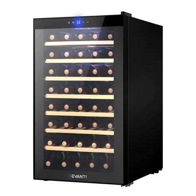 Devanti Wine Cooler Compressor Fridge Chiller Storage Cellar 51 Bottle Black Payday Deals