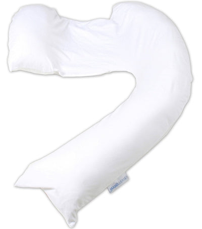 Dreamgenii Pregnancy Pillow  - White Cotton Jersey