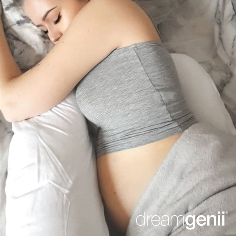 Dreamgenii Pregnancy Pillow  - White Cotton Jersey - Payday Deals