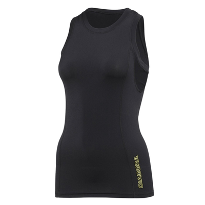 Diadora Ladies Compression Sleeveless Tank Top Fitness Gym Yoga - Black Payday Deals
