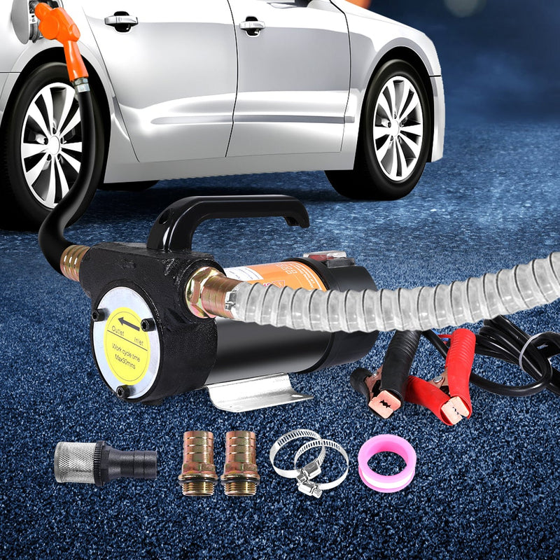 Diesel Transfer Pump Electric Car Oil Fuel Extractor Bowser Petrol 42L/min DC12V Payday Deals