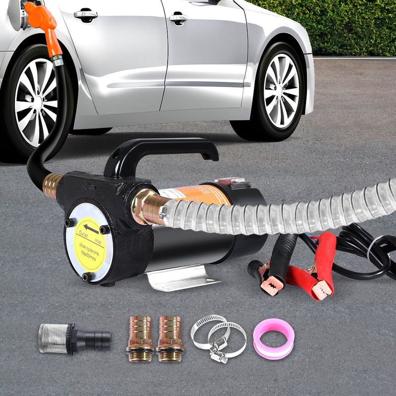 Diesel Transfer Pump Electric Car Oil Fuel Extractor Bowser Petrol 42L/min DC12V Payday Deals