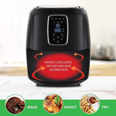 Digital Air Fryer 7L Black LED Display Kitchen Couture Healthy Oil Free Cooking  Black Payday Deals