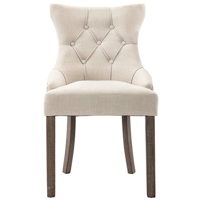 Dining Chairs 4 pcs Beige Fabric Payday Deals