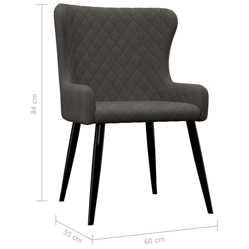 Dining Chairs 4 pcs Grey Velvet Payday Deals